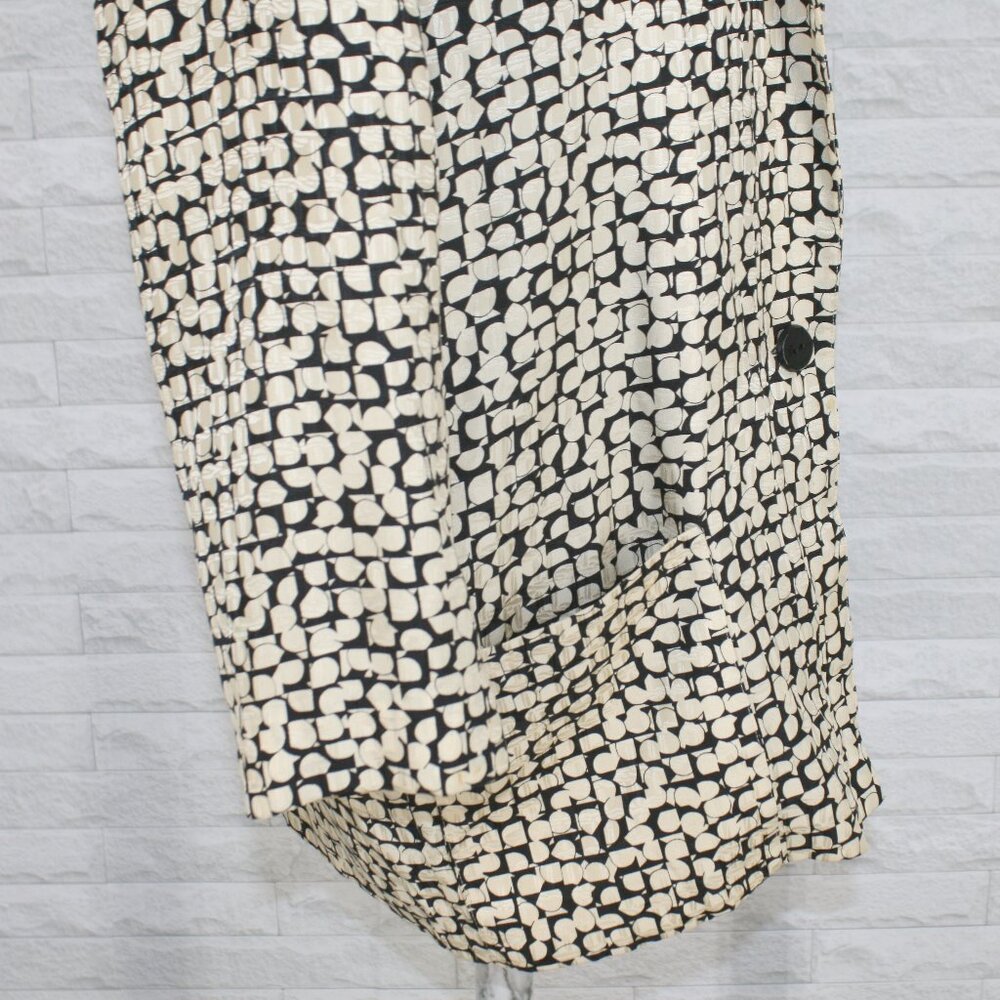 VINTAGE LIZ CLAIBORNE Silk Blazer Jacket Oversized Geometric Abstract Black 8 - Picture 4 of 16